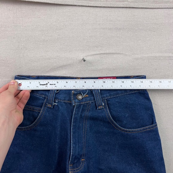 FUBU Platinum Fat Albert Carpenter Jeans Mens 30 Blue Baggy Embroidered Denim - Picture 6 of 8